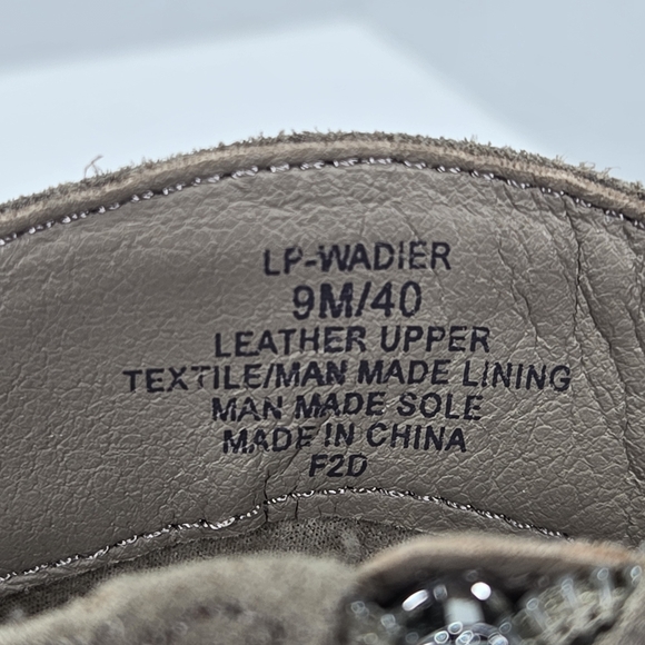 Lucky Brand Wadier Taupe Suede Wedge Heel Ankle Cowboy Boots Booties Size 9 - Picture 12 of 15